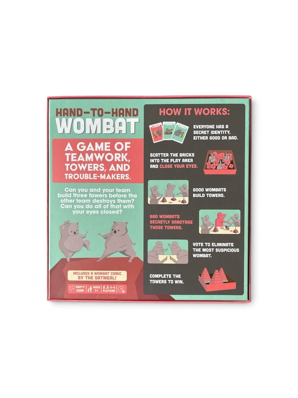 Hand-to-Hand Wombat Party Game